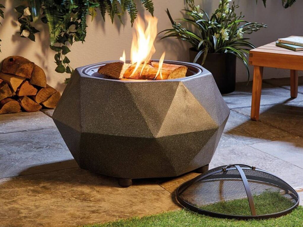 Traditional stone fire pit