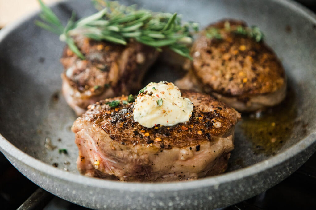 Garlic Butter On Filet Mignon