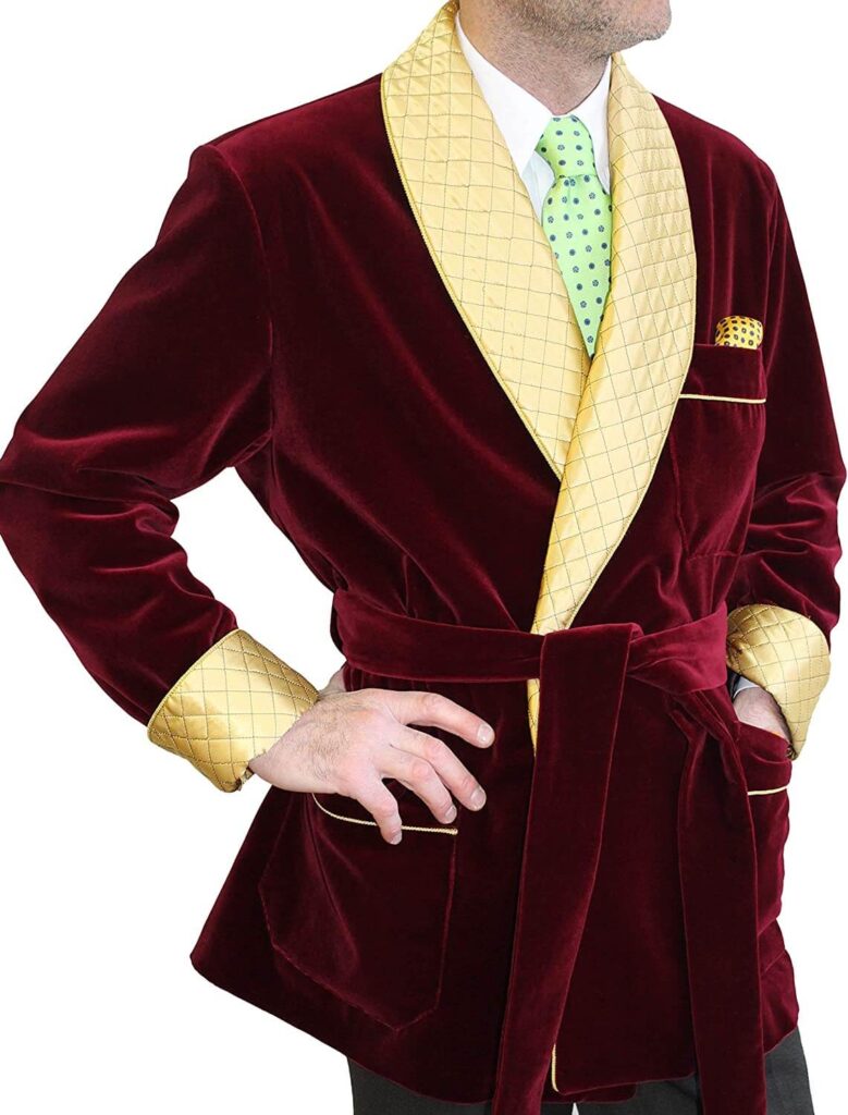 Lucasini velvet smoking jacket