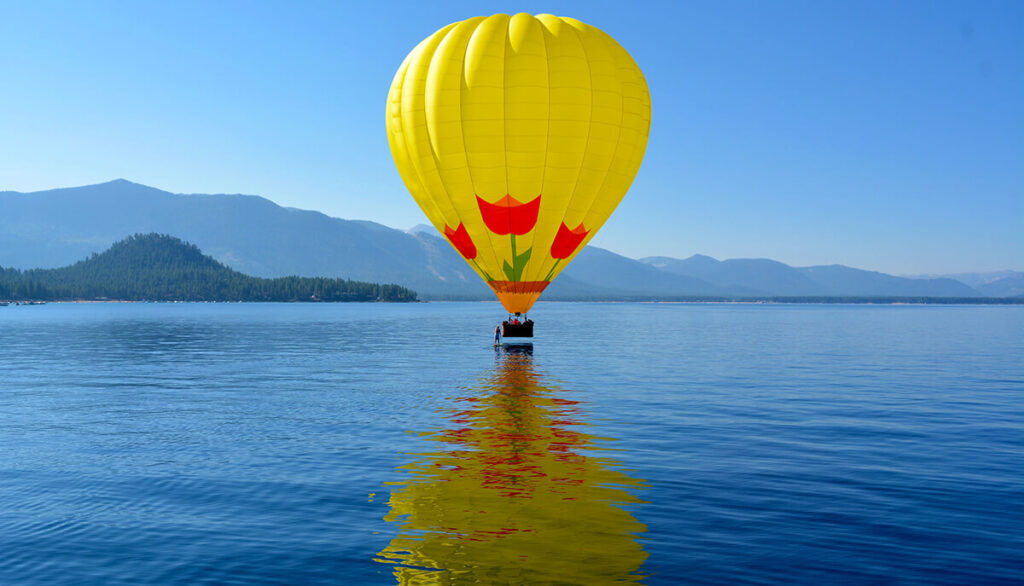 Hot air balloon ride Lake Tahoe