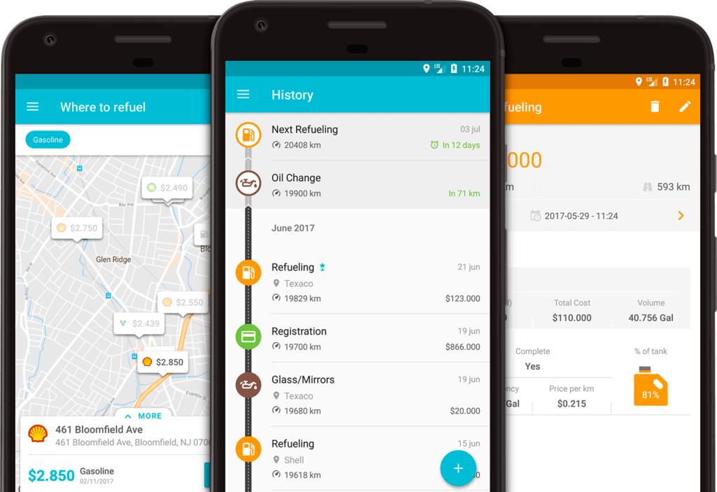 Drivvo gas station finder app