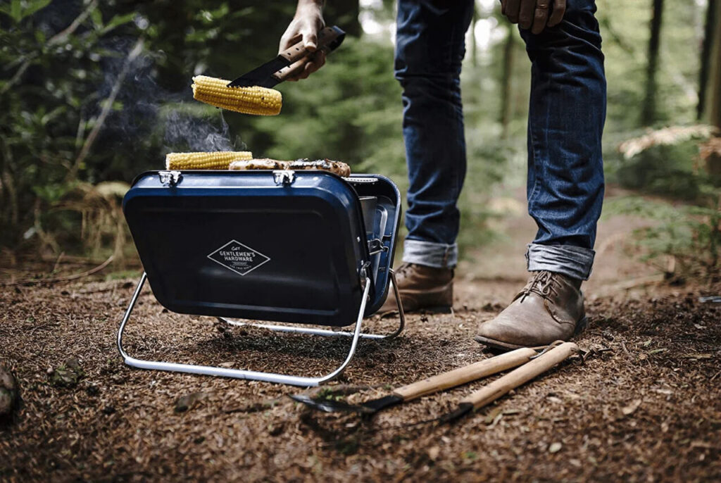 Portable suitcase grill