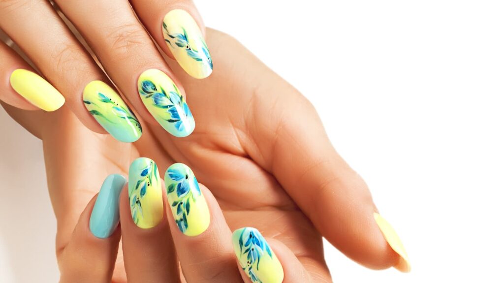 Floral square nail