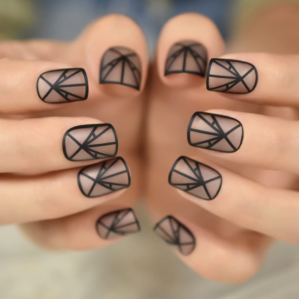 Geometric square nail