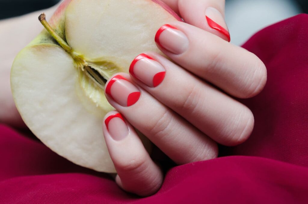 Negative space square nails