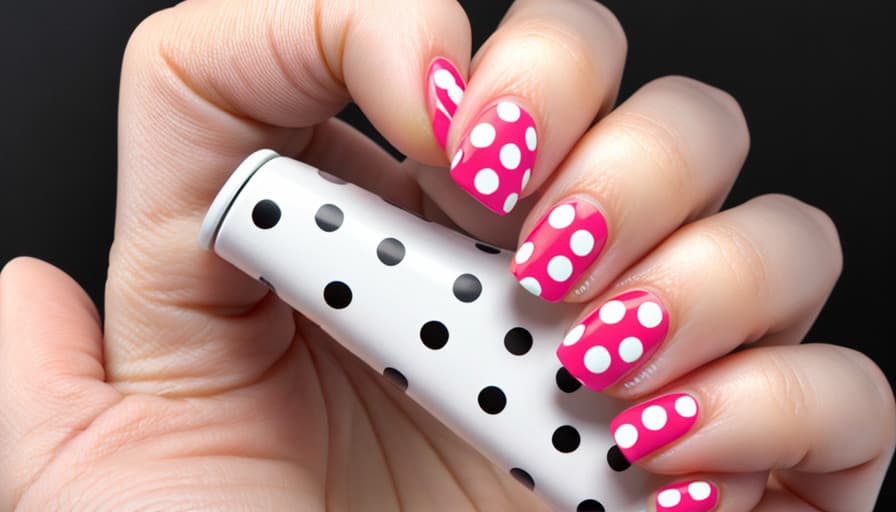 Polka dot square nails