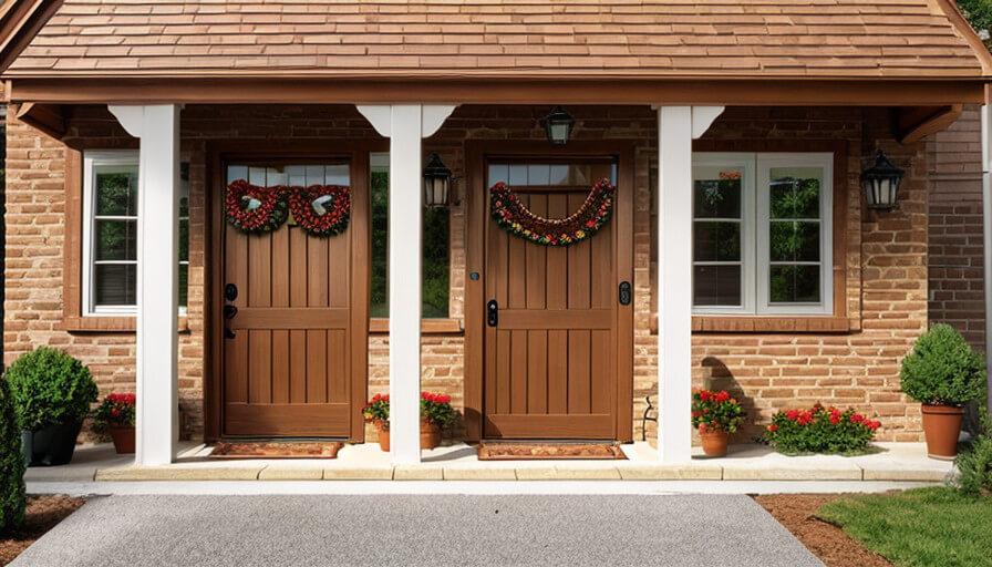 Gingerbread house door covers