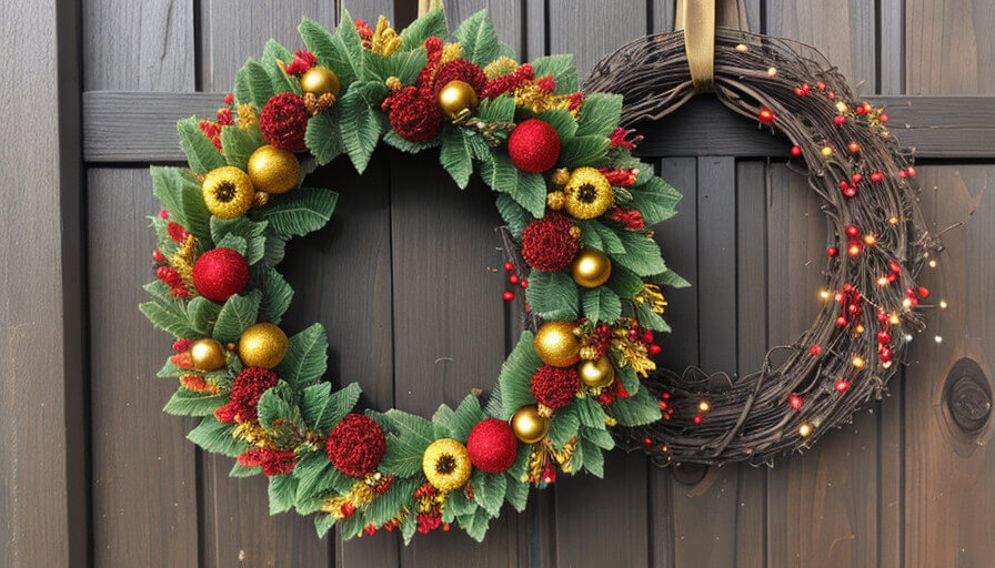 Handmade wreaths and garlands